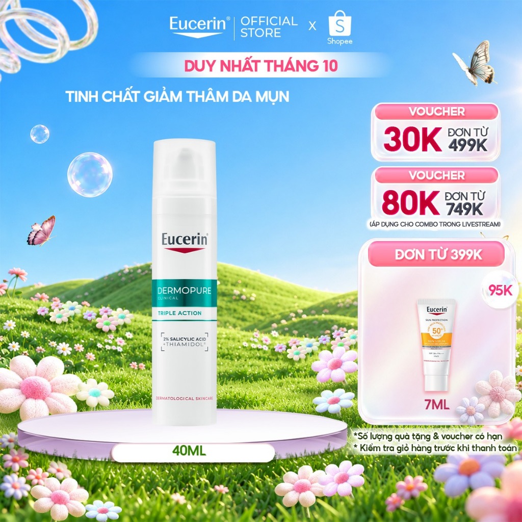 Tinh chất giúp giảm thâm mụn và dưỡng sáng da Eucerin® DermoPure Clinical Triple Action 40ml | Skinc