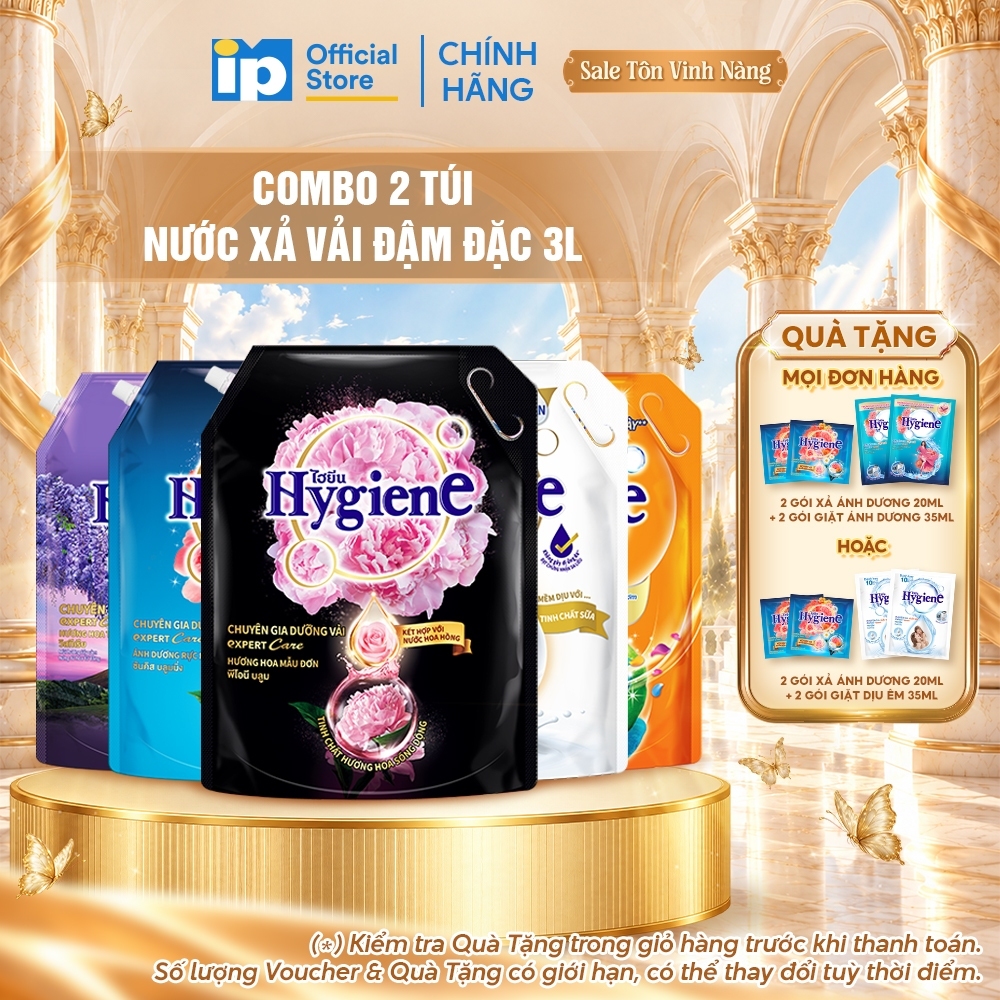 [NEW] Combo 2 Nước Xả Vải Đậm Đặc Hygiene 3L