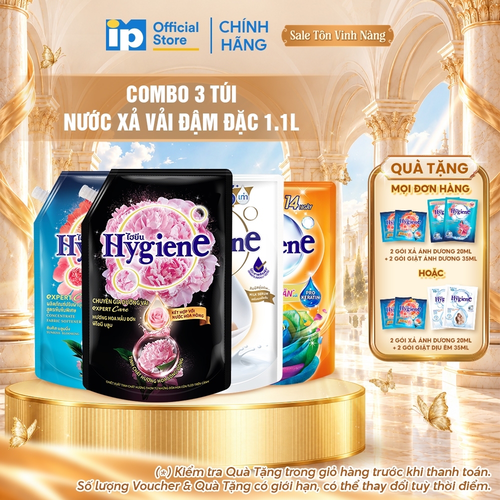 Combo 3 Nước Xả Vải Đậm Đặc Hygiene 1.1L