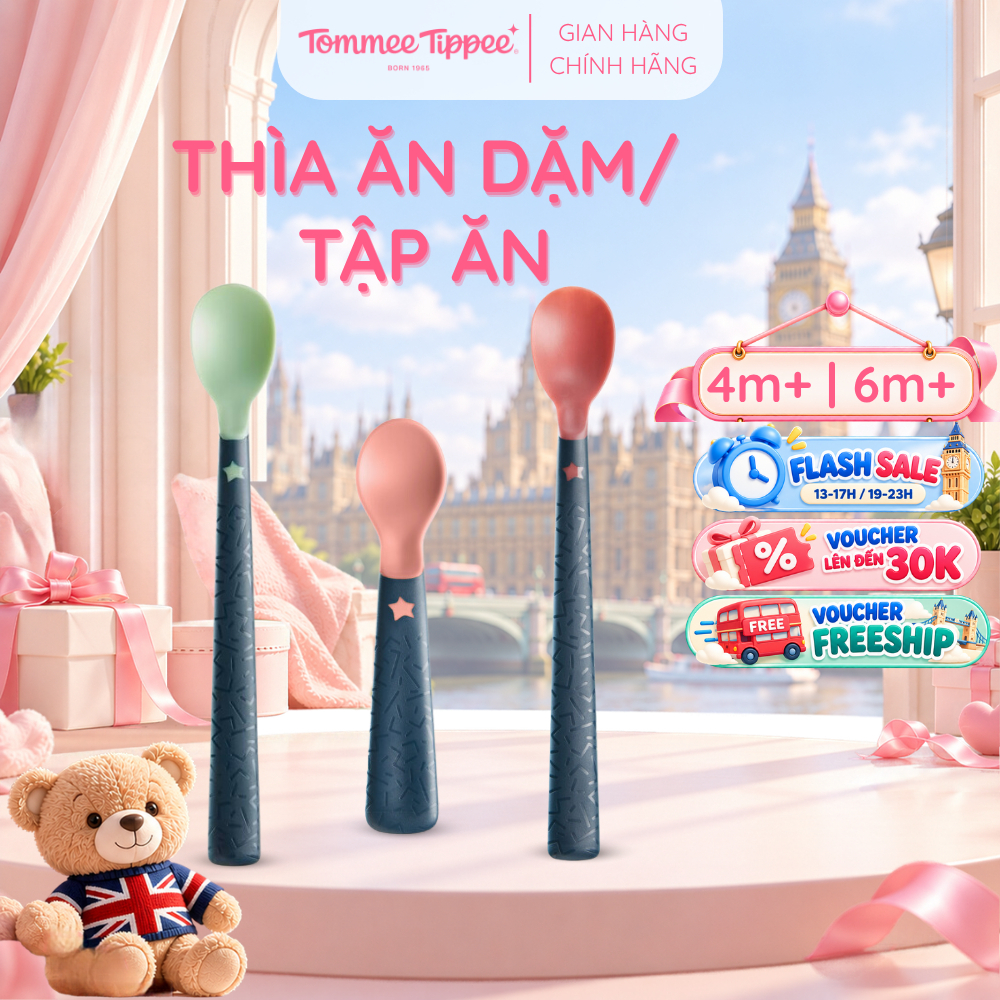 Thìa Ăn Dặm/ Tập Ăn Dành Cho Bé Từ 4 Tháng Tommee Tippee