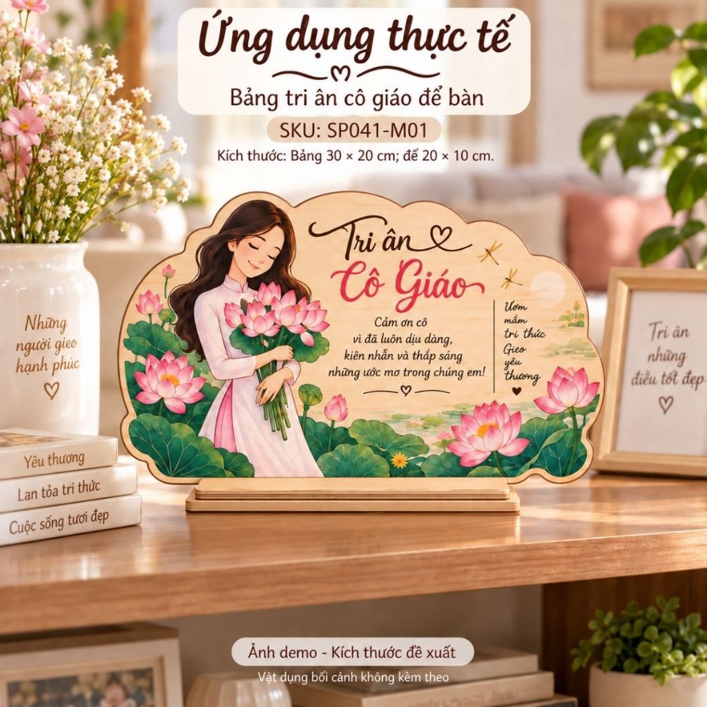 Bảng tri ân cô giáo — ảnh listing minh họa