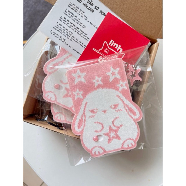 ( Custom Name FREE ) Card Holder đựng thẻ Bunny | Version Hoạ Tiết Ngôi Sao