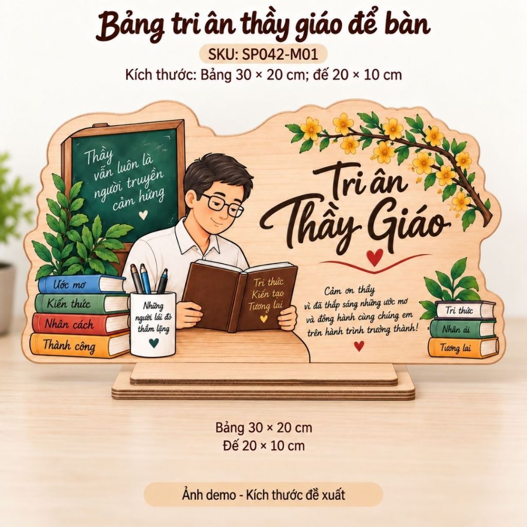 Bảng tri ân thầy giáo — ảnh listing minh họa