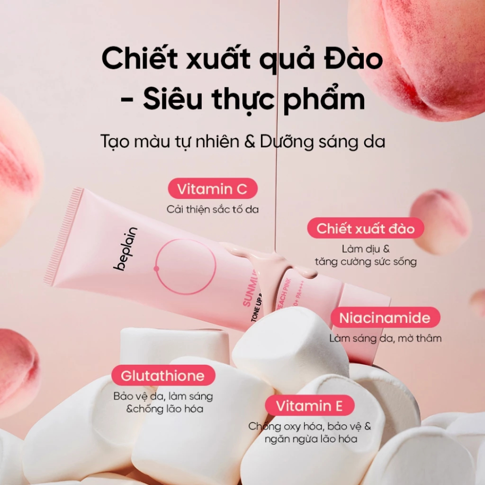 Ảnh 8 của Kem chống nắng Beplain Sunmuse lai vật lý và hóa học bảo vệ da nâng tone SPF 50+ PA++++