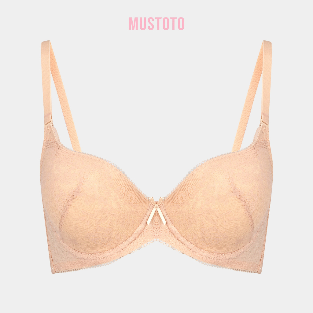 [NEW COLLECTION 2026] MUSTOTO Áo Lót Nữ Bra Ren Mút Mỏng 0.5cm Cúp Sâu Gọng Mềm Nâng Ngực (MA76)