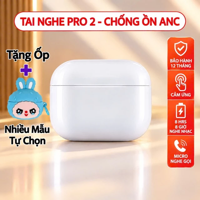 Tai Nghe Bluetooth PRO2 Không Dây Thế Hệ Mới ,Đàm Thoại Hai Chiều,Pin Trâu 6H-8H ,Chính Hãng A1CURA