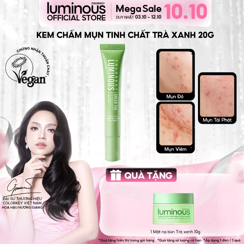 Kem Chấm Mụn Colorkey Luminous | Hỗ Trợ Giảm Mụn, Làm Mờ Vết Thâm Mụn | 20g