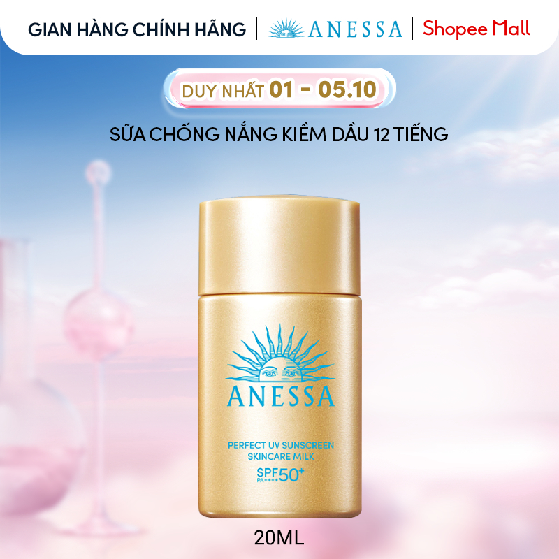Sữa chống nắng dưỡng da kiềm dầu bảo vệ hoàn hảo Anessa Gold Milk SPF50+ PA++++ 20ml