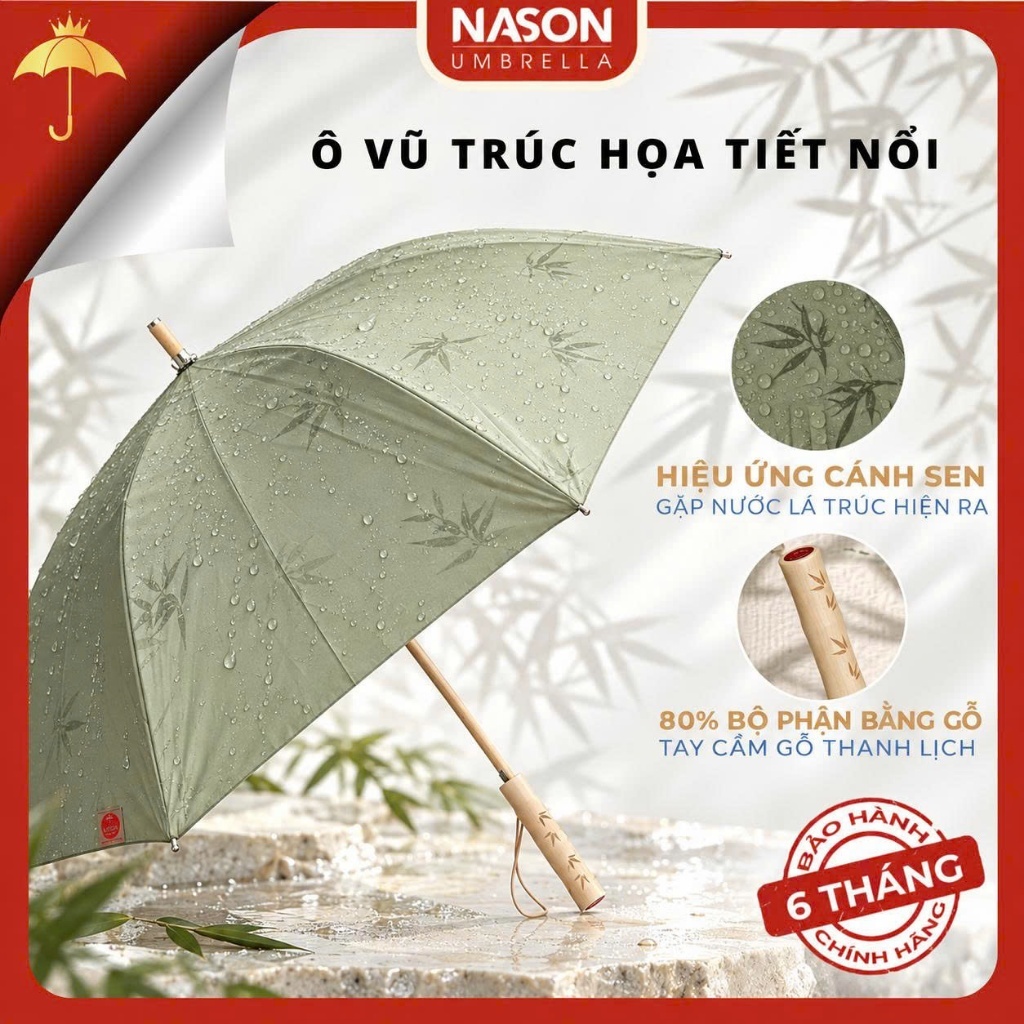 Ô dù che mưa, che nắng Nason Umbrella Bambrella thiết kế độc đáo, công nghệ hiện lá khi gặp nước mưa