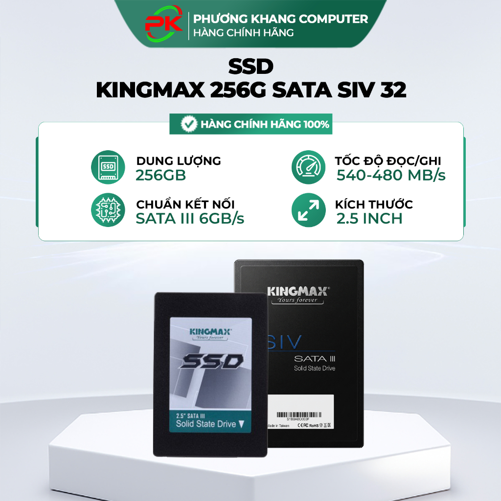 Ổ cứng SSD Kingmax 256G SATA SIV 32 (BH 36T)