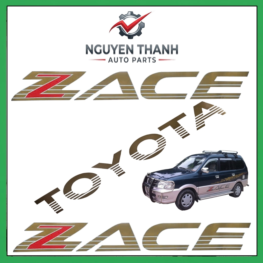 Tem Dán Chân Cánh Cửa Xe Toyota Zace Cao Cấp - Bộ 4 Miếng Decal Chỉ Cửa Zace GL, Surf Chống Trầy Xướ