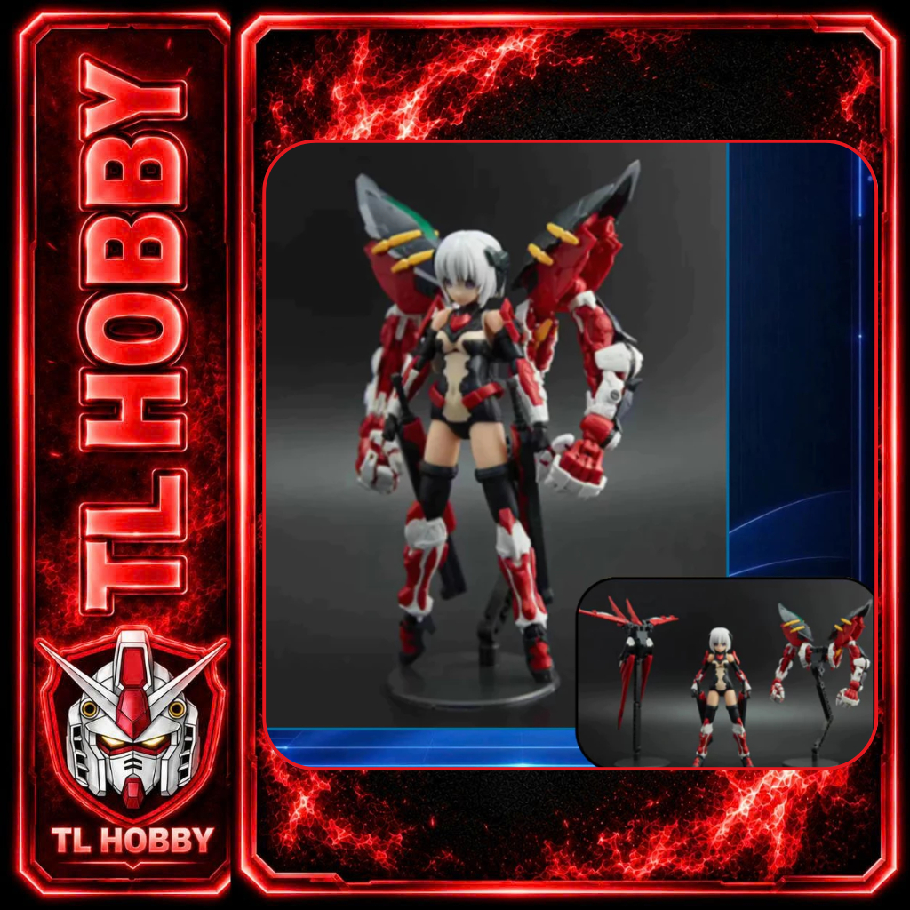 Mô hình Model Kit 1/12 Astray Powered Red Girl + Fly Unit + Tay khỉ - Astray Girl Kèm giá đỡ