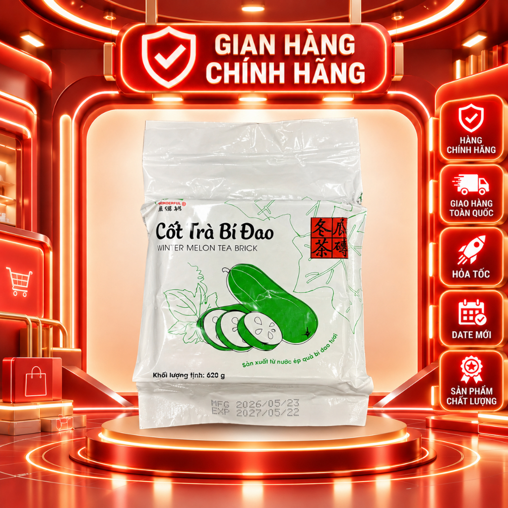 Cốt Trà Bí Đao Wonderful 600g Thơm Ngon, Tiện Lợi Pha Chế - 600g, Winter Melon