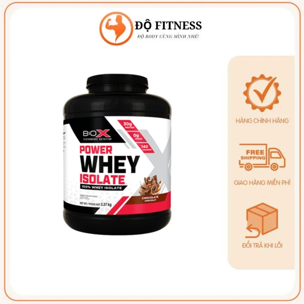 BioX Power Whey Isolate 1,8kg - Whey Protein Isolate 100% 30g Protein, Ít Đường, Hỗ Trợ Tăng Cơ Giảm