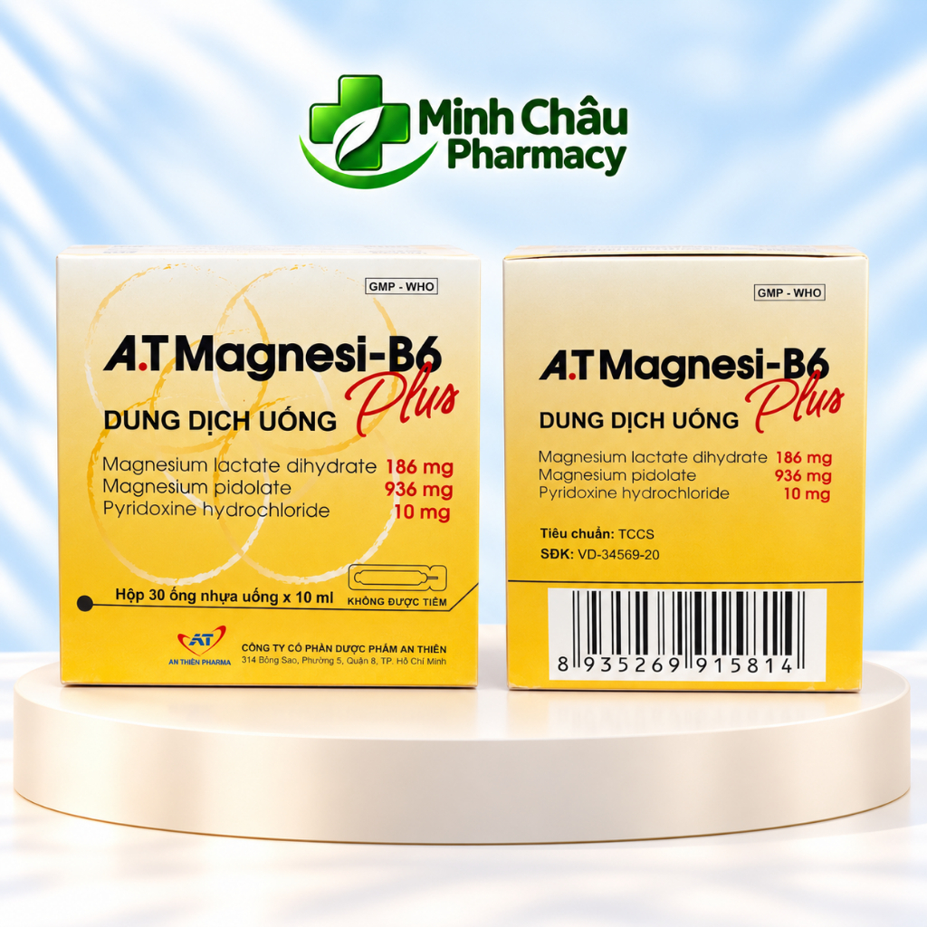 Bổ Sung Magie B6 Magnesium B6 ,hộp chứa hộp 30 ống x 10ml- Loại hữu cơ