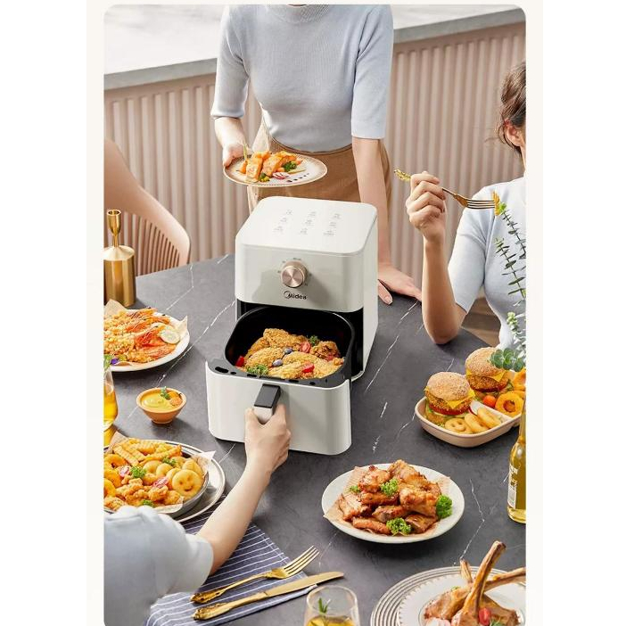 Nồi Chiên Không Dầu Hấp Đa Năng Midea Mẫu Mới, Thiết Kế Nhỏ Gọn, Nồi Chiên Hơi Nước Cho Gia Đình