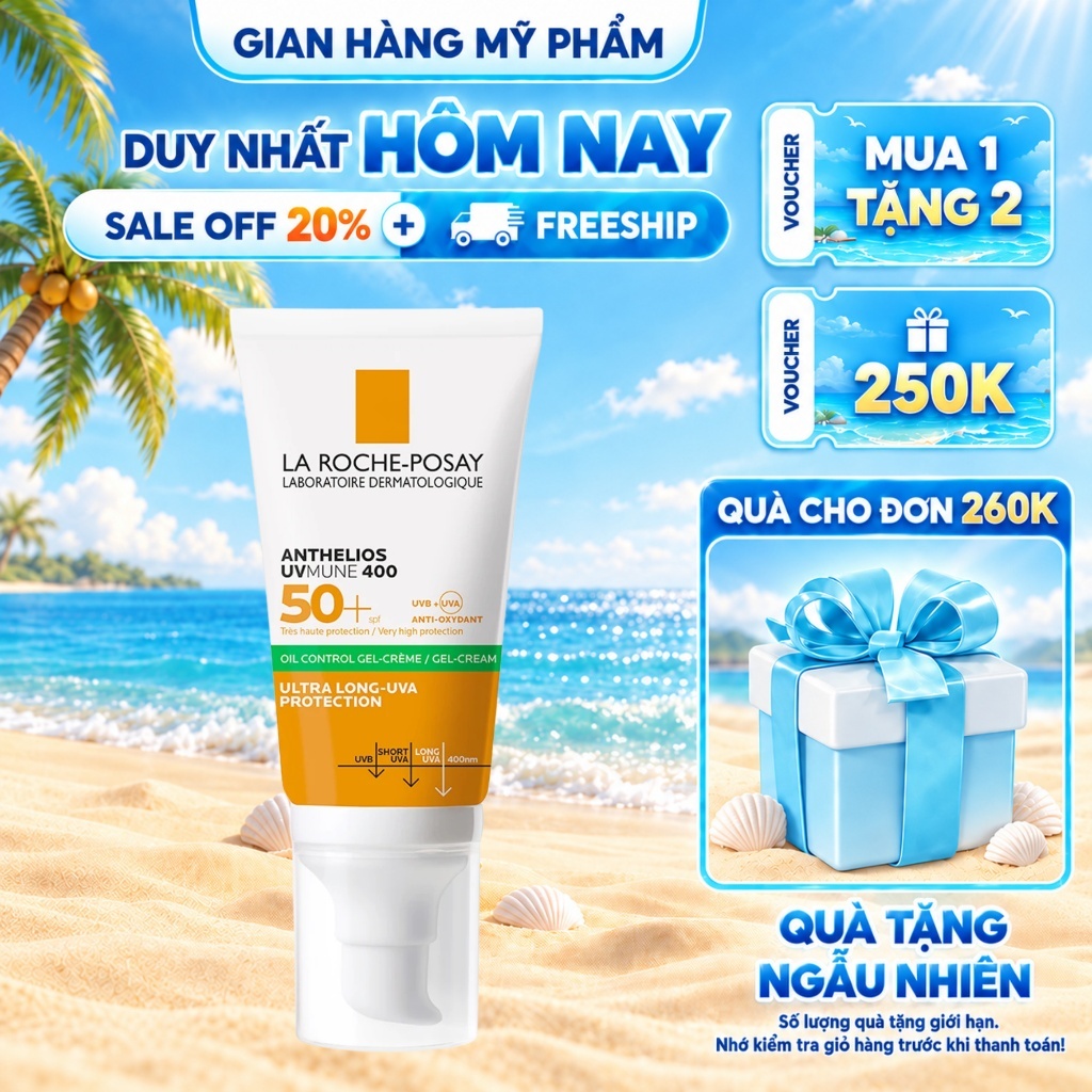 Kem chống nắng nâng tone cho da dầu La Roche-Posay Anthelios XL SPF50+ PA++++…