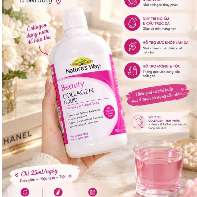 NATURE'S WAY COLLAGEN LIQUID 500ML – COLLAGEN DẠNG NƯỚC