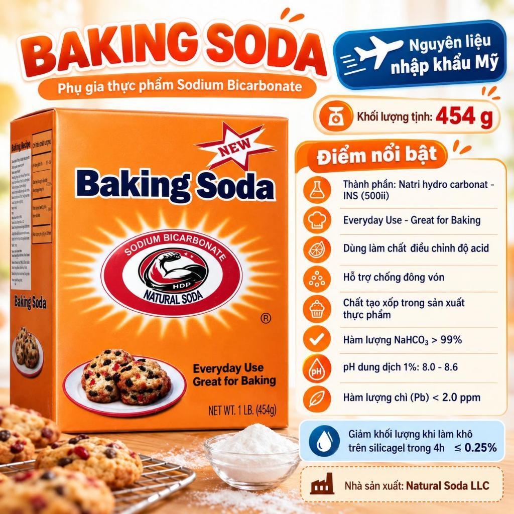 Baking Soda 1000g, bicar - khử mùi,cọ rửa vệ sinh bếp