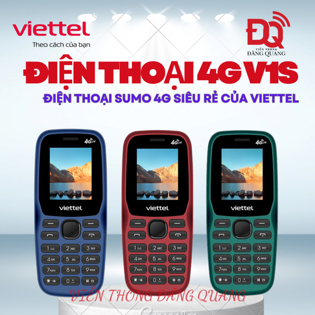 Điện Thoại Viettel Sumo V1S 4G Chính Hãng Giá Rẻ 2 SIM Phím Bấm VoLTE Bảo Hành 12 Tháng mẫu new