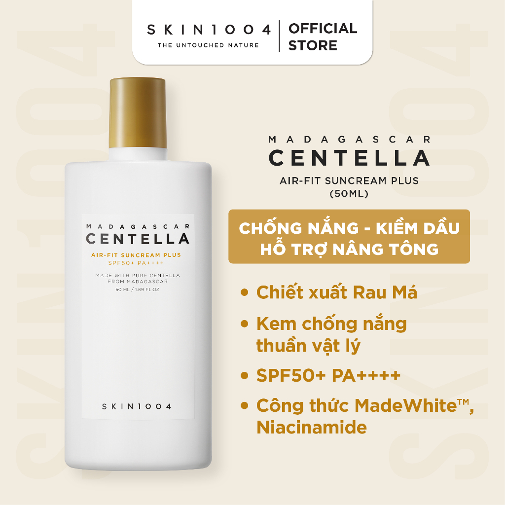 Kem Chống Nắng Chiết Xuất Rau Má Skin1004 SPF50+ PA++++ 50ml Sản Phẩm Chính Hãng.