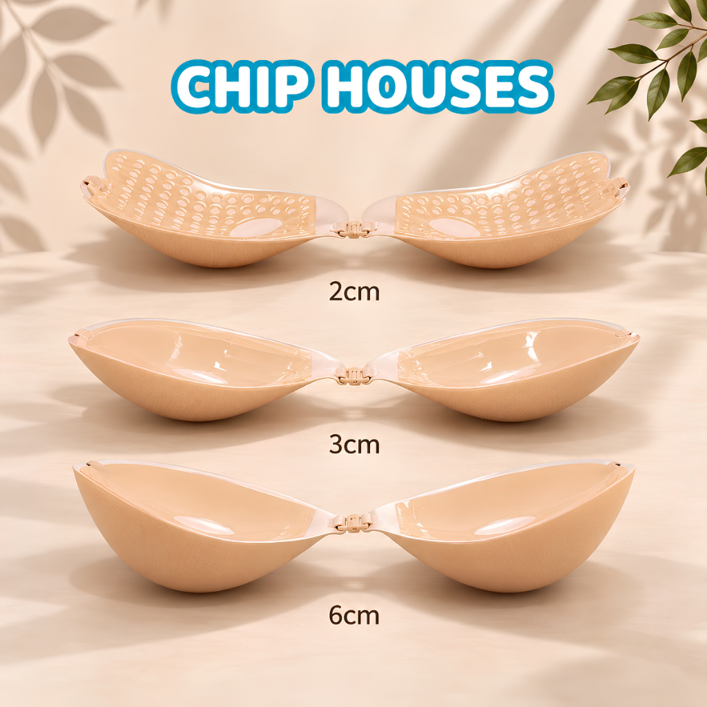 Áo Dán Ngực Đệm Dày 6Cm Siêu Nâng Đẩy Ngực Tạo Khe, Áo Ngực Không Dây Cài Trước Gom Ngực ANP41