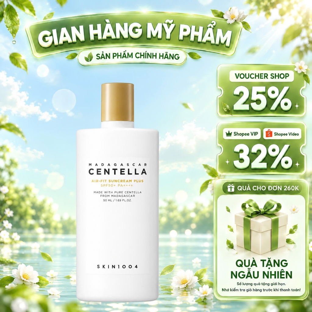 Kem Chống Nắng Vật Lí SKIN1004 Madagascar Centella Air-Fit SunCream Plus…