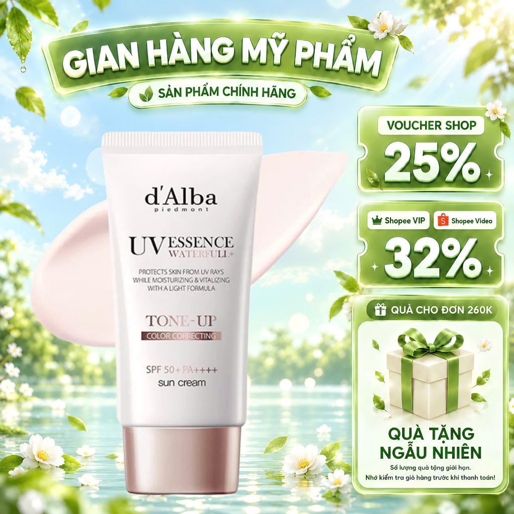 Kem Chống Nắng D'alba Waterfull Tone-up Sun Cream 50ml [ Sản Phẩm Chính Hãng ]