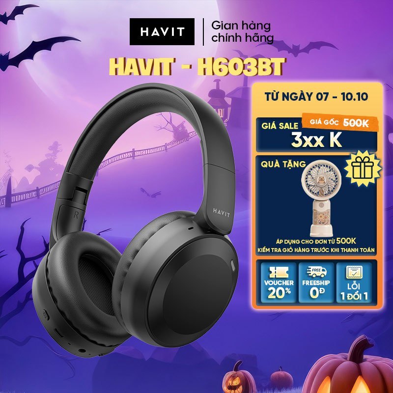Tai Nghe Bluetooth Chụp Tai HAVIT H603BT/H603BT PRO - 2mic AI ENC - Pin Trâu…