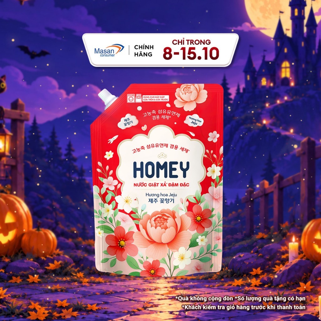 Nước giặt xả Homey đậm đặc túi x 3.4kg