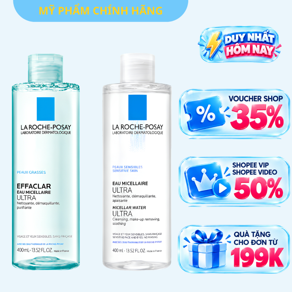 Nước Tẩy Trang Làm Sạch Sâu Cho Da Nhạy Cảm La Roche-Posay Micellar Water…