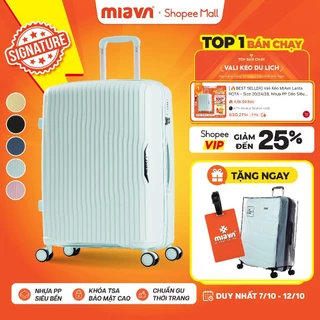 ????BEST SELLER Vali Kéo MIAvn Larita ROTA - Size 20/24/28, Nhựa PP Dẻo Siêu Bền, Hạn Chế Bể, Khoá TSA, Bảo Hành Trọn Đời