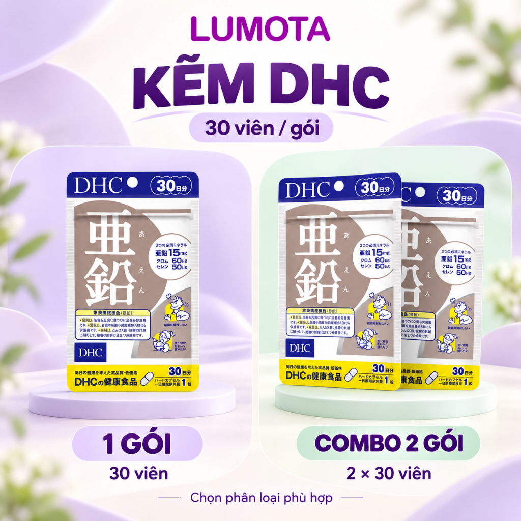 Viên uống Bổ sung Kẽm DHC ZinC 30 Viên 30 Ngày DHC kẽm của Nhật Lumota Shop
