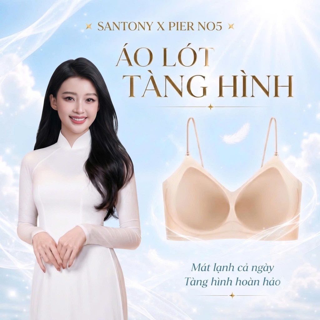 Áo Ngực Santony Không Gọng, Không Lộ Viền, Mặc Thoải Mái Hằng Ngày 8818