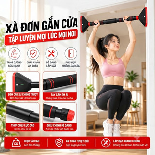 Xà Đơn Chống Xoay gắn cửa hoặc treo tường 60-130