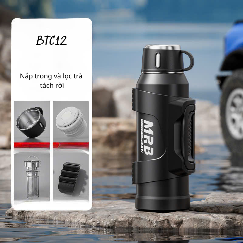 Bình giữ nhiệt inox dung tích 2000ml-3000ml có lõi lọc trà tích hợp giữ nhiệt 20-24h