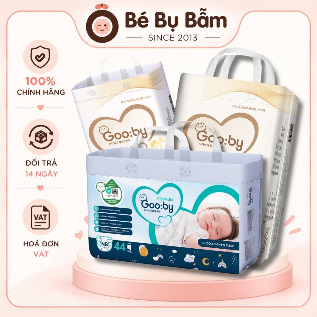 👶 [CÓ QUÀ] Tã Bỉm Gooby Extra, Gooby Premium Chính hãng – Bỉm ngày, đêm – Size…