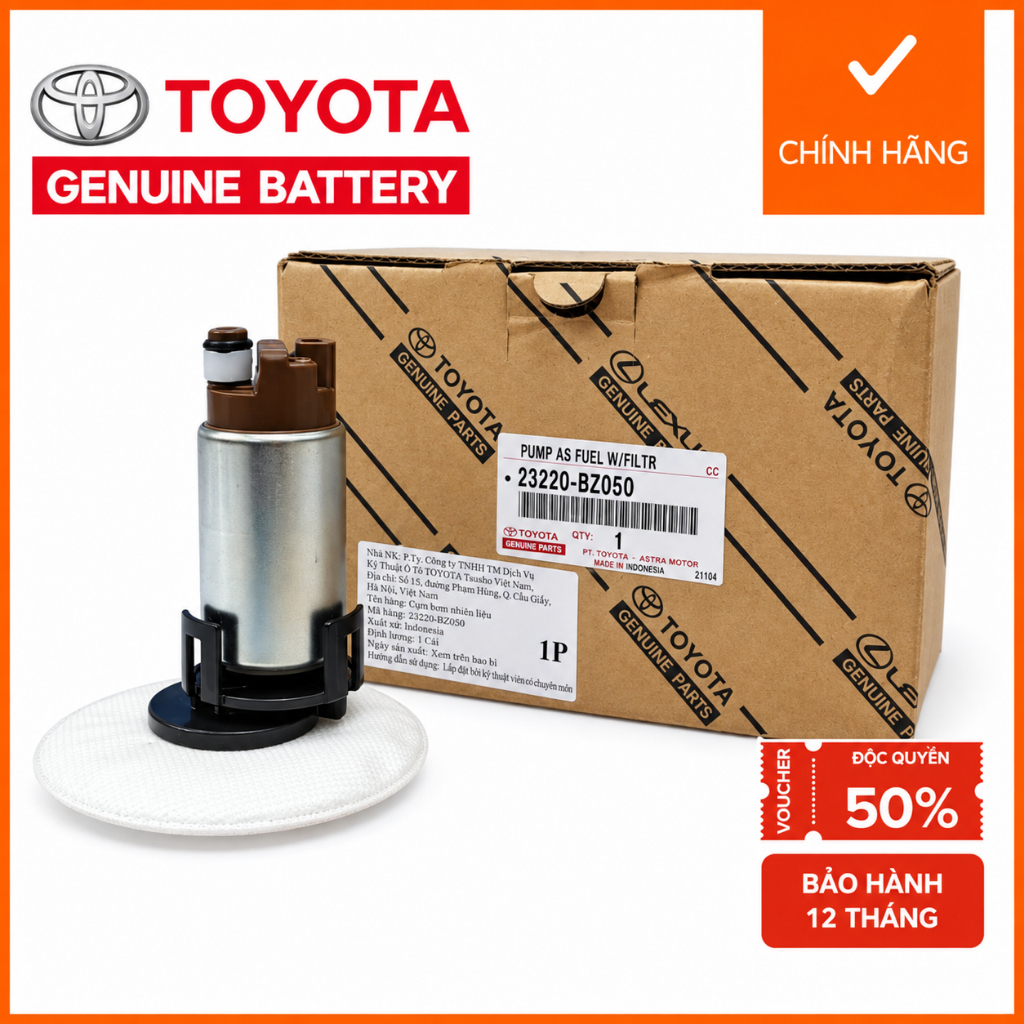 [Chính Hãng] Mô tơ bơm xăng toyota Avanza - Raize  - Veloz 2021-2025, chính phẩm bảo hành dài hạn 23