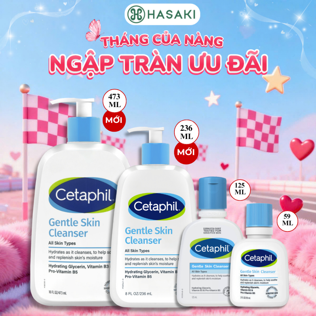 Sữa Rửa Mặt Dịu Lành Cho Da Nhạy Cảm Cetaphil Gentle Skin Cleanser Hasaki Sản Phẩm Chính Hãng