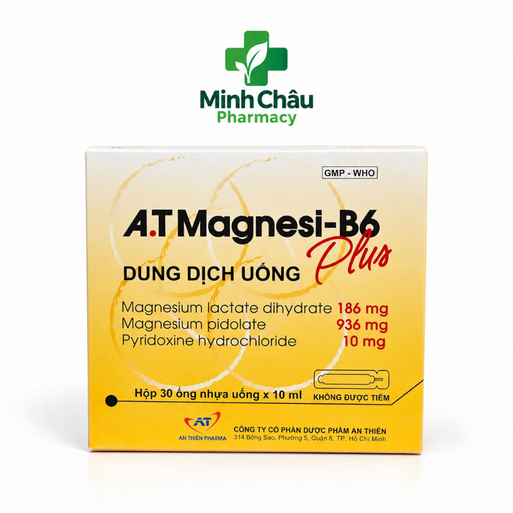 ( Thực phẩm bổ sung ) Magie B6 magnesium B6 bổ sung magine giảm trằn trọc cho bé ống uống Hộp 30 ống