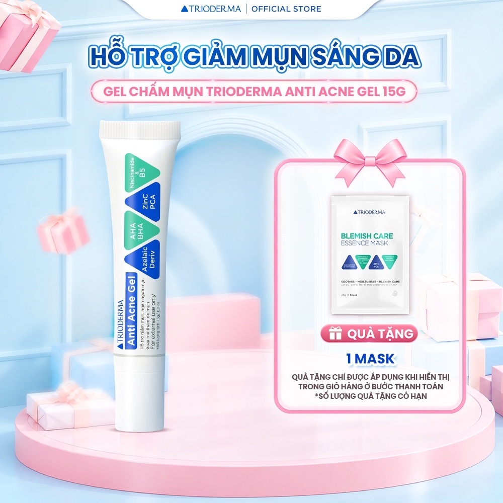 Gel Chấm Mụn Trioderma Hỗ Trợ Giảm Mụn, Gom Cồi Và Hỗ Trợ Giảm Thâm Do Mụn…