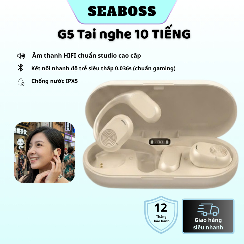 Tai nghe Bluetooth không dây bass mạnh, pin trâu, âm thanh vòm 360, kết nối…