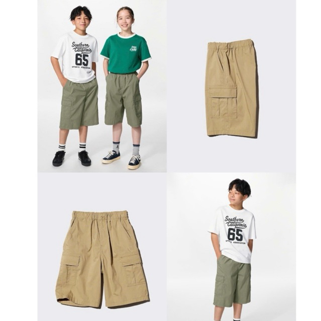 Quần short lửng kaki Unilo vải mềm túi hộp cho bé từ 4 -9 tuổi- Chuẩn form- Dễ phối- Bền màu- UQL004