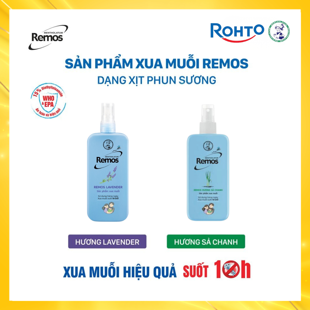 Xịt Xua Muỗi Remos Lavender/ Sả Chanh 150ml