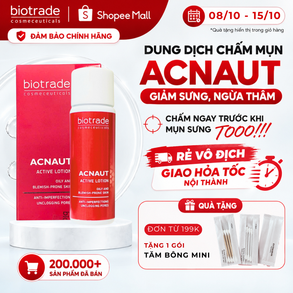 [RẺ VÔ ĐỊCH] Dung dịch chấm mụn Biotrade ACNAUT ACTIVE LOTION giảm mụn sưng đầu trắng - Skin Studio