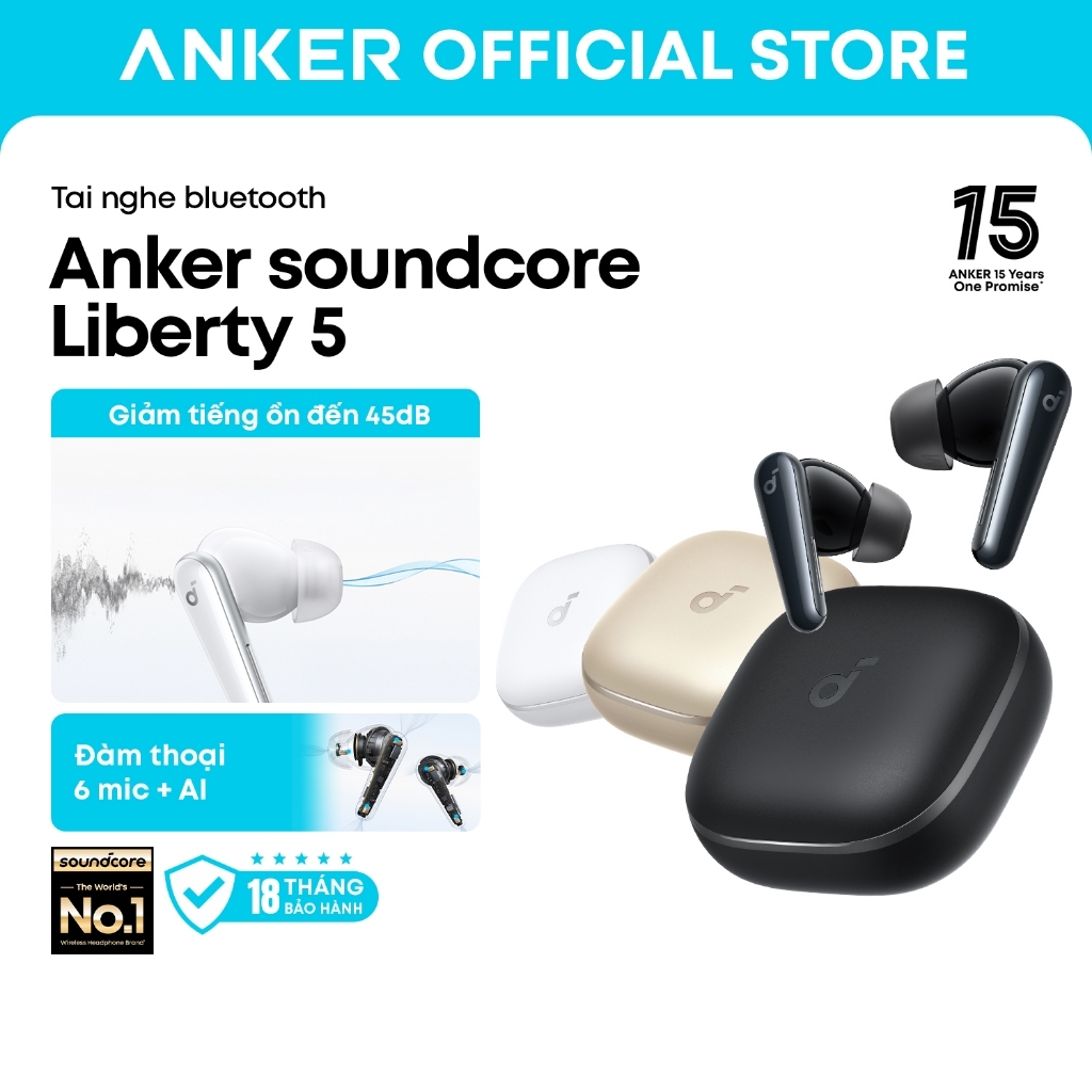Tai nghe bluetooth Anker soundcore Liberty 5、chống ồn chủ động mạnh、âm thanh…