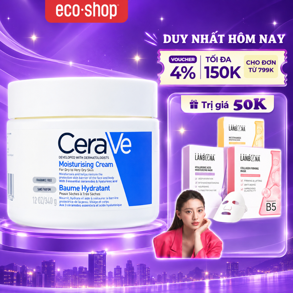 Kem Dưỡng Cerave – Giải Pháp Làm Sạch Dưỡng Ẩm Cho Da Khô Nhạy Cảm Phục Hồi Da