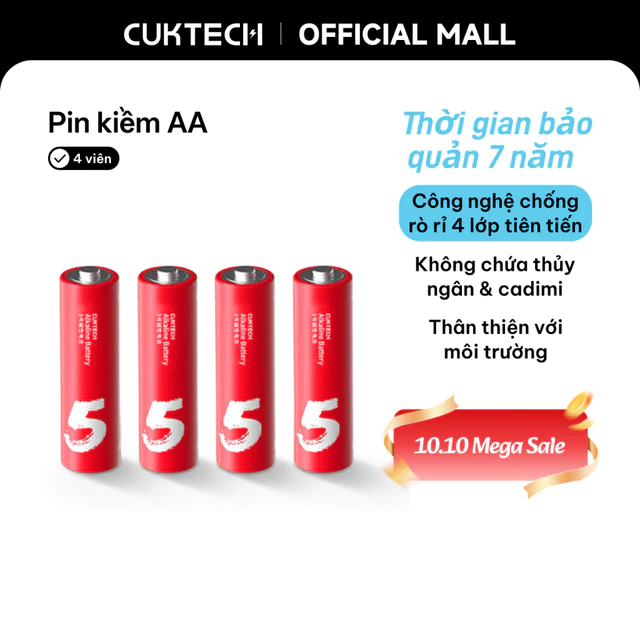 Pin Kiềm Màu Sắc Aa Cuktech Phù Hợp Cho Đồ Chơi Trẻ Em/Chuột/ Điều Khiển Tv Và Điều Hòa