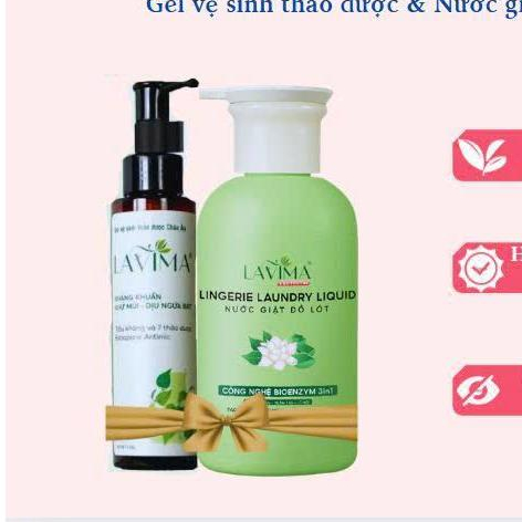 Combo Hàng Ngày 1 Gel Rửa Thảo Dược Lavima (110g) Và 1 Nước Giặt Đồ Lót Sinh Học Thế Hệ Mới Lavima B