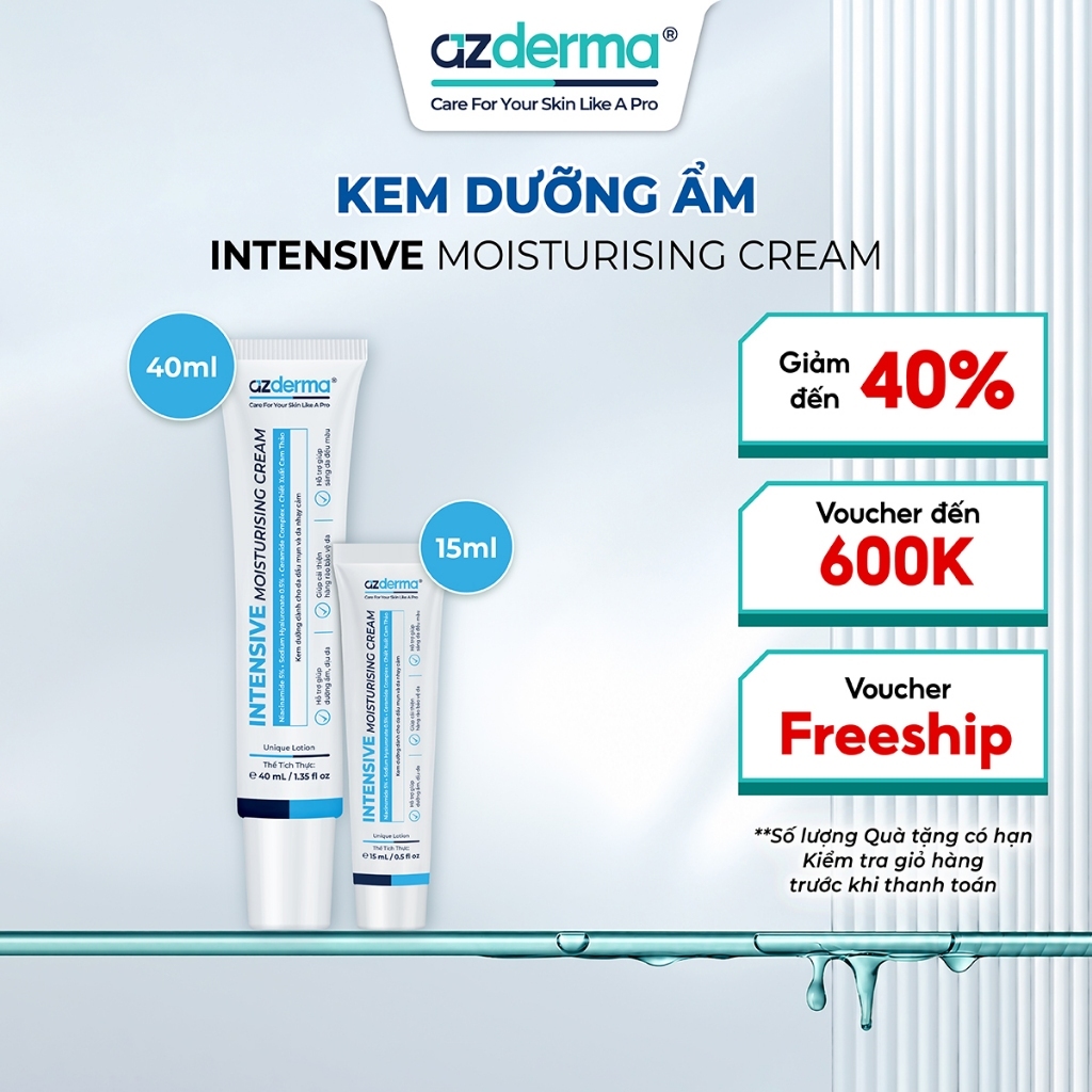 Kem dưỡng ẩm cải thiện hàng rào da Intensive Moisturising Cream Azderma